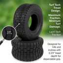 15x6.00-6 Heavy Duty Lawn Mower Tire, Tubeless Front Tire for Riding Mower Tractor Golf Cart, 570 lbs Load Capacity, Metal Construction