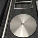 YUMORE Toilet Paper Holder Free Standing, Stainless Steel Toilet Paper Stand, Weighted Base Floor Tissue Roll Holder for Bathroom, Brushed Nickel 200UP