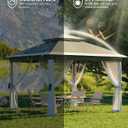 Garveelife 11x11 Pop Up Gazebo Tent with Mosquito Netting, Outdoor Canopy Shelter Easy Setup, Water & UV Resistant - Green