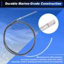 M66X10 Marine Boat Rack Steering Control Cable Black 1 Pcs, 17ft