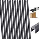 12 Pieces 16 Inch File Cabinet Rails PVC Drawer Hanging File Rails for Hanging 1/2 Drawer Sides Letter Size Storage Organizer