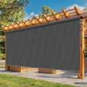 12'W x 8'H Gray Outdoor Roller Shade with Crank Wand Patio Shades Roll up, Privacy Protection & UV Blocking for Pergola | Gazebo, 144"W x 96"H
