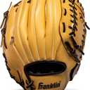 Franklin Sports Baseball and Softball Glove - Fieldmaster Adult + Youth Baseball Gloves - Men's + Women's Infield + Outfield Mitt (Camel)