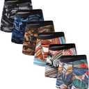 HAVVIS Men's Performance Underwear Boxer Briefs Soft Comfortable Bamboo Viscose Underwear for Men Multipack, Pack 6, XL