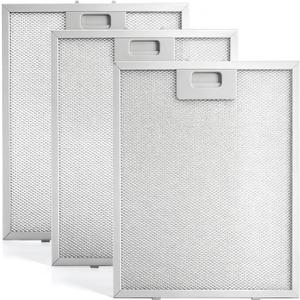 3PCS 12.6"x10.2" (320x260x9mm) Universal Range Hood Filter 5-Layer Grease Filter Aluminum Mesh