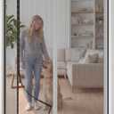 Reversible Side Opening Magnetic Screen Door for Double Door (72 x 80 Inch), Heavy Duty Fiberglass Mesh with 25 Pairs Magnets, Fits Patio Sliding& French Door, Unblocked View