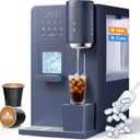 3-in-1 Water Dispenser with Ice Maker - Hot/Cold/Warm Water, Adjustable Water Volume, Countertop, Compact Coffee Brewer for Home & Office, Deep Navy