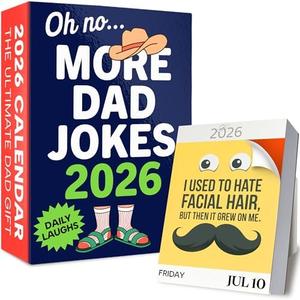 Dad Joke Desk Calendar 2026 | Page A Day Tear Off Calendar Gift For The Dad Joke Lover, Great Christmas Gift, Funny Daily Dad Jokes Desk Calendar, Stocking Stuffer Gift For Men