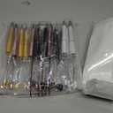 Colarr 24 Sets Plastic Beadable Pens DIY Pens Making Kit Assorted Wood Beads Crystal Spacer Black Ink Ballpoint for Women Crafts Office Family Gifts(Daisy)