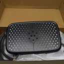 Rain Shower Head with Handheld High Pressure rainfall Shower Heads with Handheld Spray Combo Adjustable one-piece stand daul shower head Built-in Magnetic Docking and Power Jets (Black)