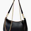 Shoulder Bag for Women, Small Black Purse Handbag, Little Cute PU Leather Mini Purse Hand Bag