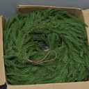 Norfolk Pine Garlands with Light Pre-Lit Christmas Garland,Dense Norfolk Pine Real Touch Garlandfor Table, Mantle, Staires, Wall, Premium Indoor/Outdoor Christmas Decorations (1, 9ft)