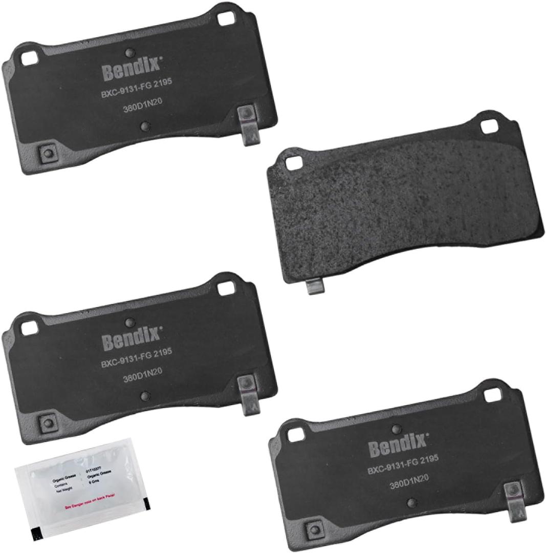 Bendix Priority1 CFC2195 Ceramic Front Brake Pads for Tesla 3 2023-2017, Y 2022-2021