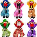 6 Pack Wooden Marionette Puppets Clown Pull String Puppets Movable Hands and Feet Joint Activity for Family Men Women Theater Puppetry Party