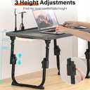Laptop Desk for Bed Height Adjustable, Lap Bed Table with USB/Storage Drawer/Cup Holder/Tablet Stand/Book Shelf, Foldable Breakfast Tray Portable for Reading Writing, Sofa & Floor, Deep Stone Texture