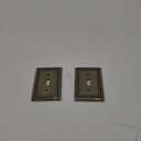 Henne Bery Sunken Pearls Heavy Duty Decorative Wall Plate Switch Plate Outlet Cover (Single Toggle, 2 Pack, Antique Brass) (Single Toggle 2PK, Antique Brass)
