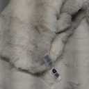 Cozy Bliss Faux Fur Throw Blanket for Couch, Cozy Warm Plush Striped Blanket for Sofa Bedroom Living Room,50 * 60 Inches Beige