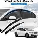 Civic Rain Guard - Window Visors for Honda Civic Sedan 2012-2015, Out-Channel Side Window Rain Guards for Civic Accessories, 4PCS, Black, Car Accessories