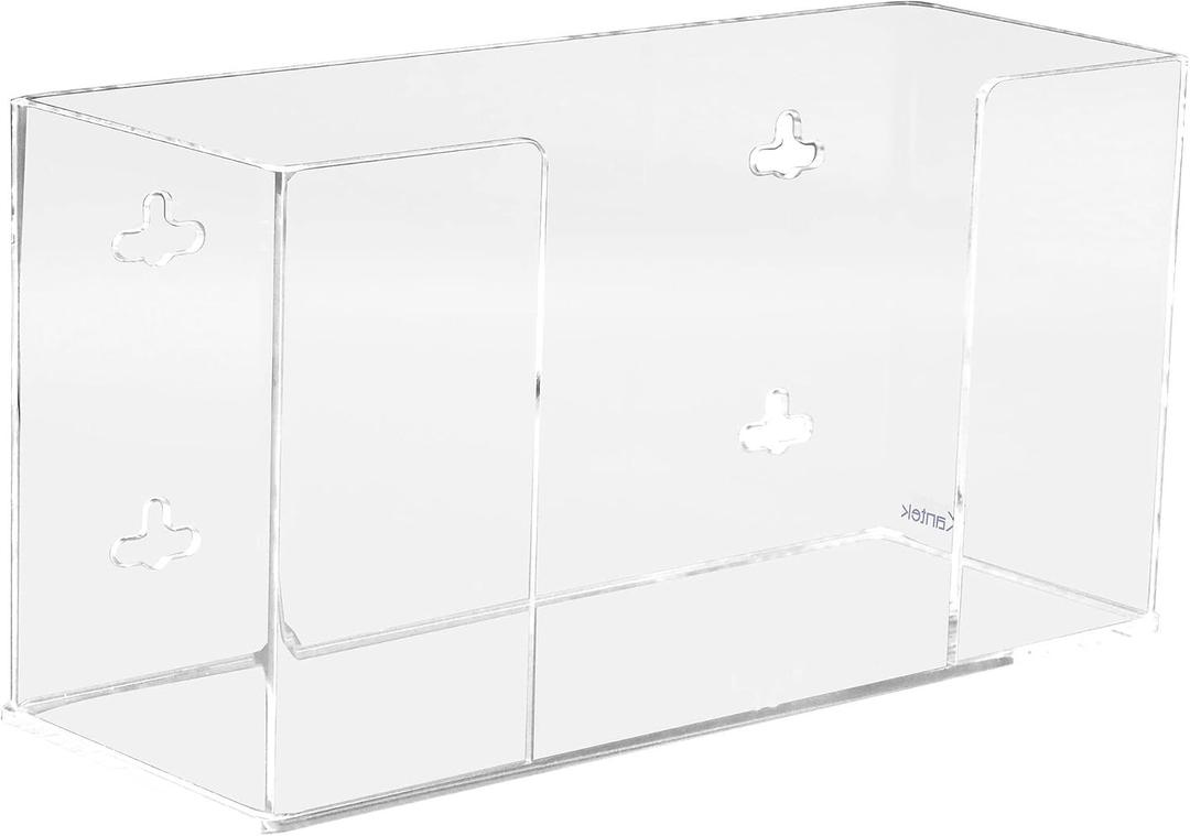 Kantek Acrylic Glove Dispenser, Quadruple Box Capacity, Easy-Box-Swap, 10.3-Inch Wide x 3.8-Inch Deep x 21.3-Inch High, Clear (AH145)