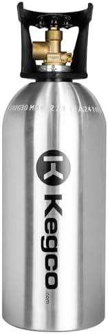 Kegco 33 Cu. Ft. Nitrogen Air Tank - High Pressure Aluminum Gas Cylinder