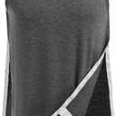 Deyeek Unisex Shoulder Snap-Access Tank Tops Post Surgery Shirts Tear Away Chemo Shirt Clothes After Rotator Cuff Surgery (Small, Dark Grey)