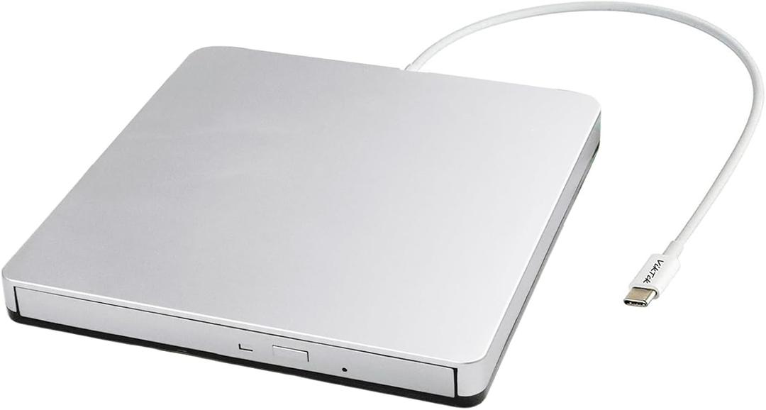 External USB-C SuperDrive DVD CD Drive Portable DVD CD Reader/Burner for Apple-MacBook Air/Pro/iMac/Mini/MacBook Pro/ASUS/DELL/Laptop with USB-C Port Plug and Play