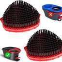 Upgrade Scrub Brush Compatible with O Cedar EasyWring 1 Tank, Spin Mop Scrub Brush Head Replacement 2 Pack, Ocedar Scrubber Mop Head, More Layers Hard Bristle Floor Scrub Brush for Bathroom, Kitchen