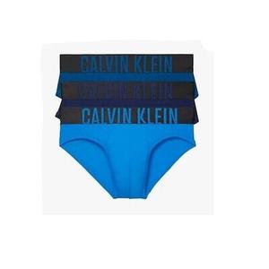 Calvin Klein Mens Underwear Hip Briefs 3 Pack Intense Power Cotton Stretch, Small