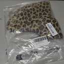 Womens Sun Hat Summer Wide Brim Foldable Beach Hats for Women Leopard Print Khaki (Brown)