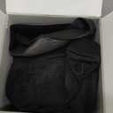 Sunany Travel Pillow, Inflatable Neck Pillow Used for Airplanes/Cars/Buses/Trains/Office Napping with Eye Mask/Earplugs (Balck) (Medium, Black)