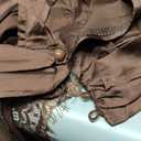 Y2k Halter Top Tank Asymmetrical Hem Satin Lace Trim Classy Going Out Tops Sleeveless Mock Neck Tops for Women (Brown, S)