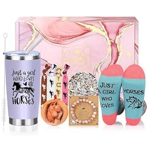 Horse Gifts for Women, Hobby Horse Stuff, Gifts for Horses Lovers Women, Horses Themed Gift Set for Birthday Christmas for Her Equestrian