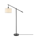 Globe Electric Avellino 66-in Matte Black Shaded floor lamp Floor Lamp with Fabric Shade