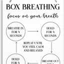 Box Breathing Sign, Focus On your Breath Sign, Therapy Decorations, Hanging Wooden Plaques Decor, Calming Down Corner Decor, Coping Skills Sign Decorate, School Counseling Room Decors (08)