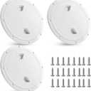 Landical 3 Pack Boat Hatch Circular Non Slip Inspection Hatch Boat Detachable Deck Hatch Cover with 18 Attached Screw Boat Parts for Marine Yacht RV Truck Vent Accessories