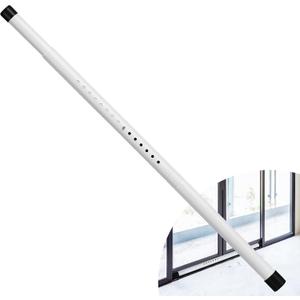 WIDYANA Sliding Door Security Bar, 17.1-40 inches Adjustable Sliding Glass Patio Door Security Bar, White Sliding Door Lock Bar with Rubber Tips, 1.25 inch Diameter Window Security Bar for Home 8 Pieces