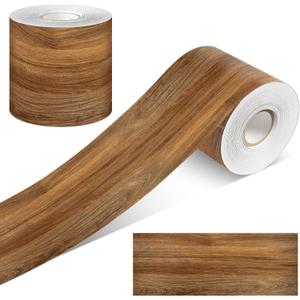 Zonon 65 Feet Wood Grain Classroom Bulletin Board Borders 1 Roll of Brown Bulletin Board Straight Borders Trim for Back to School Classroom School Decoration Whiteboard