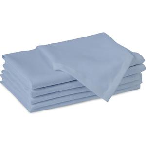 Encasa XO B Grey Cloth Napkins Set of 6, 17"x17" | Solid Color Cotton Dinner Napkins | Washable & Reusable Napkins for Dining Table Fall Decoration, Holiday & Christmas Festivals