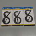 Hillman 4 in. Black Aluminum Nail-On Number 8 3 Pack