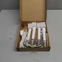 4PCS Christmas Electric Window Candle Lights with Gold Base Outlet, 5FT Window Candle Lights Cord with 0.6W C26 Clear Bulb On/Off Switch Plug-in 4 Suction Cups for Christmas Window Home Decoration