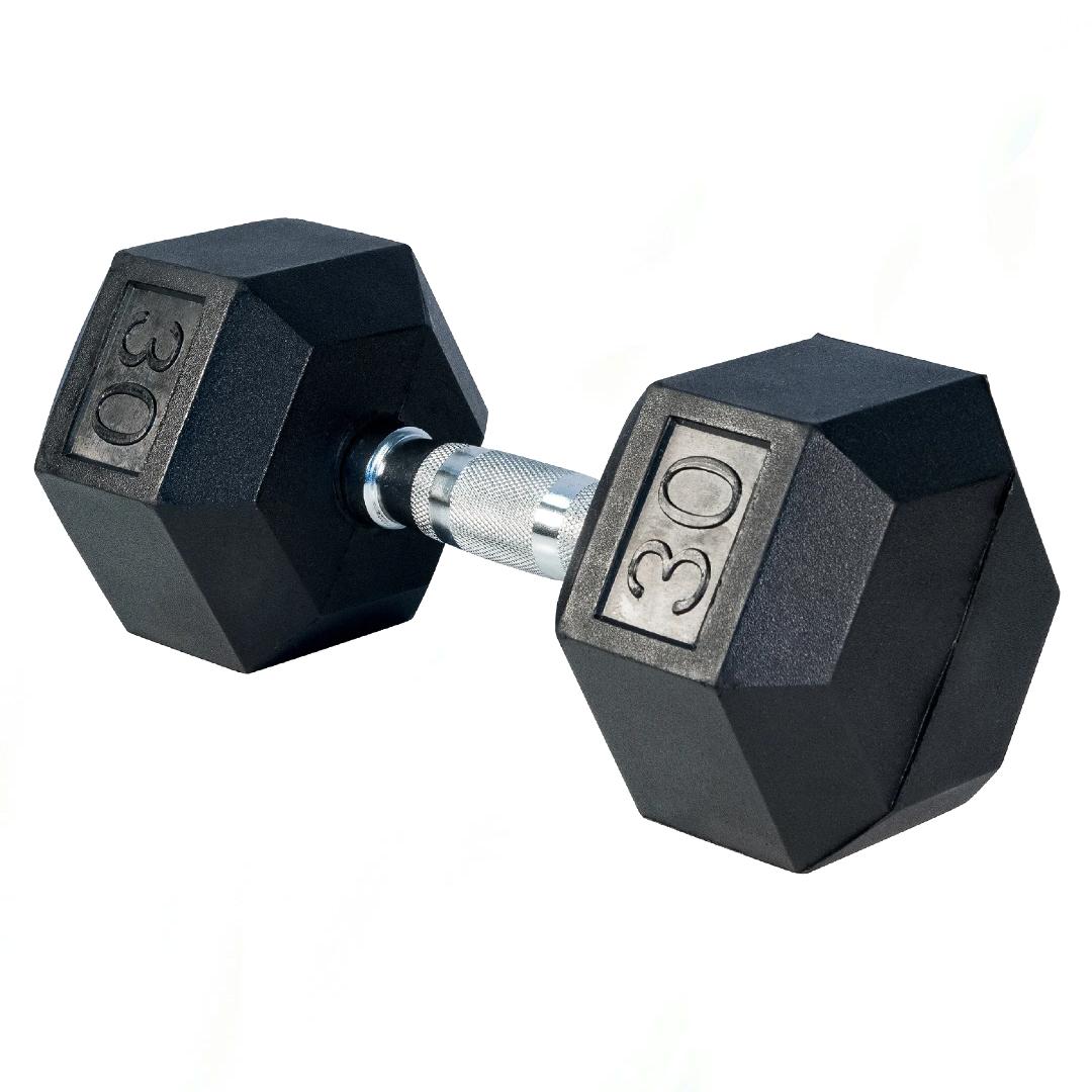 Hex Dumbbells with Rubber Ends 30lbs
