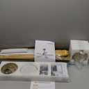 52 Inch Flush Mount Ceiling Fans with Lights and Remote, Dimmable, 5 Blades Wood Ceiling Fan with Light, Low Profile Outdoor Indoor Modern Ceiling Fan for Bedroom Patio (Gold)