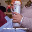 Hydro Flask Water Bottle - Insulated Stainless Steel - Wide Straw Lid, Non-Spill, Leakproof in 24 Oz Glimmer Blue