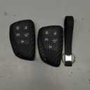 2pcs Compatible with Chevy GMC Key Fob Cover Case Key Chain fit for Chevrolet Chevy Silverado 1500 2500 3500 HD EV GMC Sierra 1500 2500 3500 HD Accessories Shell Holder Carbon Fiber Black