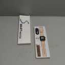 Smart Watch for Women Men Fitness: Smart Watch for iPhone&Android Bluetooth Call with SpO2 Sleep Heart Rate Monitor,IP68,Fitness Tracker with 120+Sport,Reloj Inteligente 30 Day+Battery Life, 2 Bands (Gold-Pink)