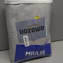 MIULEE Linen Curtains for Bedroom 100% Blackout Thermal Insulated Glacier Gray Grommet Room Darkening Curtains & Drapes for Living Room Nursery 52 x 90 Inch (2 Panels)