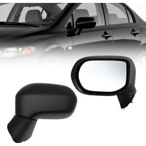 Left Driver Side Mirror Assembly Compatible with 2006-2011 Civic Non-Heated Power Manual Folding Not Compatible with Civic Coupe & Civic Del Sol Match to Black 76250SNEA01 (3Pins)