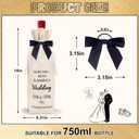 4 x Mr and Mrs Gifts, Wedding Gifts for Couples 2025 Bridal Shower Bride To Be Gift for Mr and Mrs Just Married Decorations- Pairs Well With Planning A Wedding - Reusable Wine Bag w/Black Bow