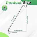 Frienda 43inch 2 Pack Heavy Clamp on Deck Hook, Multi Use Hook Kit, Non Slip Clamp, Black for Bird Feeders, Planters, Baskets, Lanterns, Wind Chimes