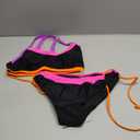 BMJL Women's Bikini Sets Color Block Swimsuits Supportive Wide Strap Two Piece Bathing Suit 2026 (Small, Black2)